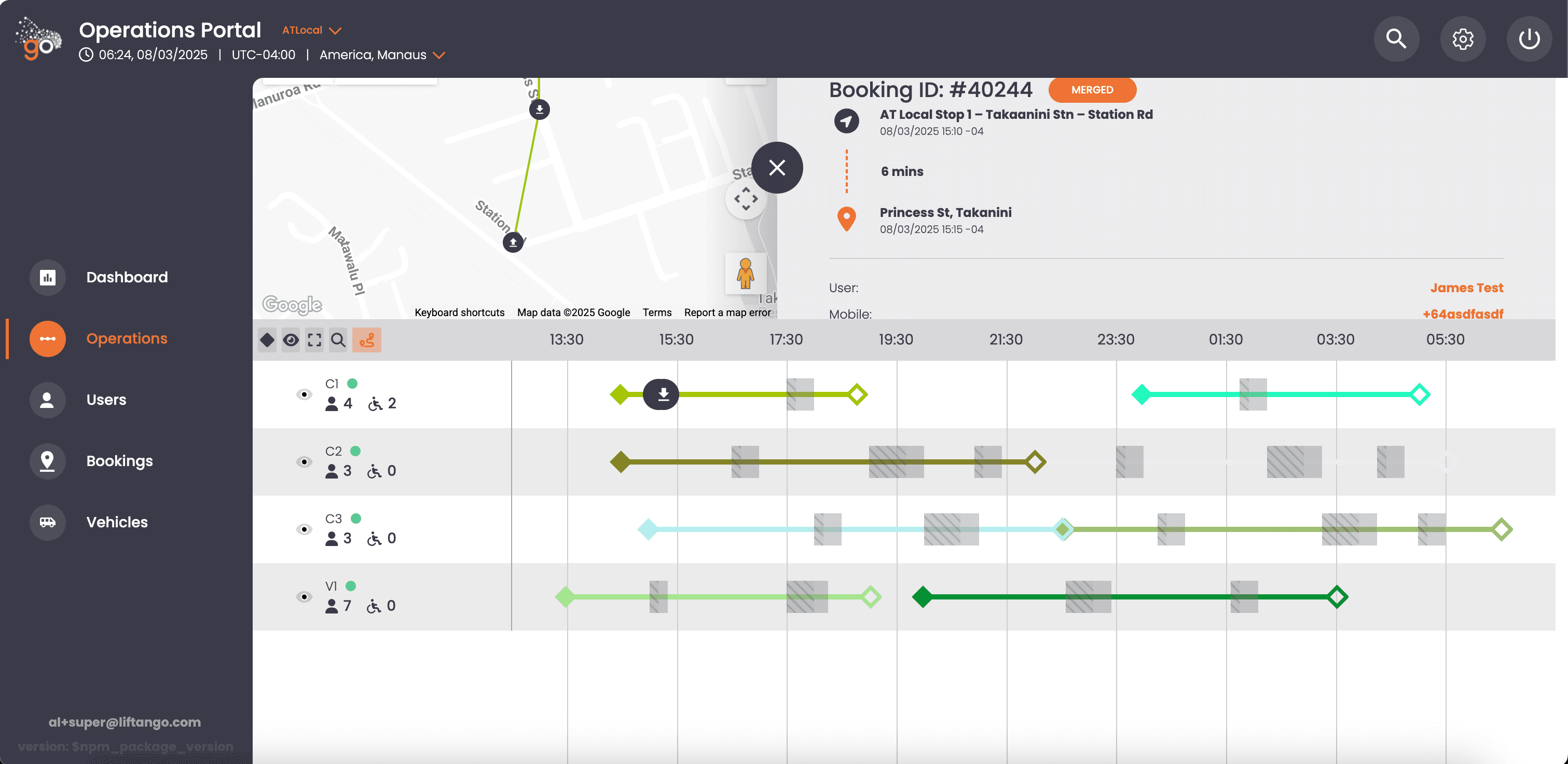 Real-time route optimization interface
